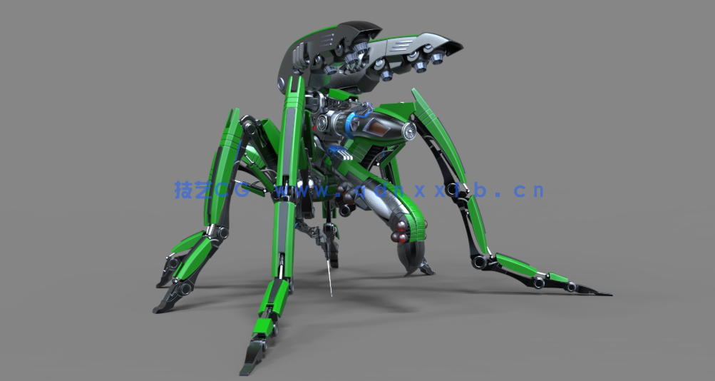 C4D高级机械蚊子机器人建模布线xpresso节点绑定骨骼联动动画教程(含工程)(图3) C4D高级机械蚊子机器人建模布线xpresso节点绑定骨骼联动动画教程(含工程)(图3)