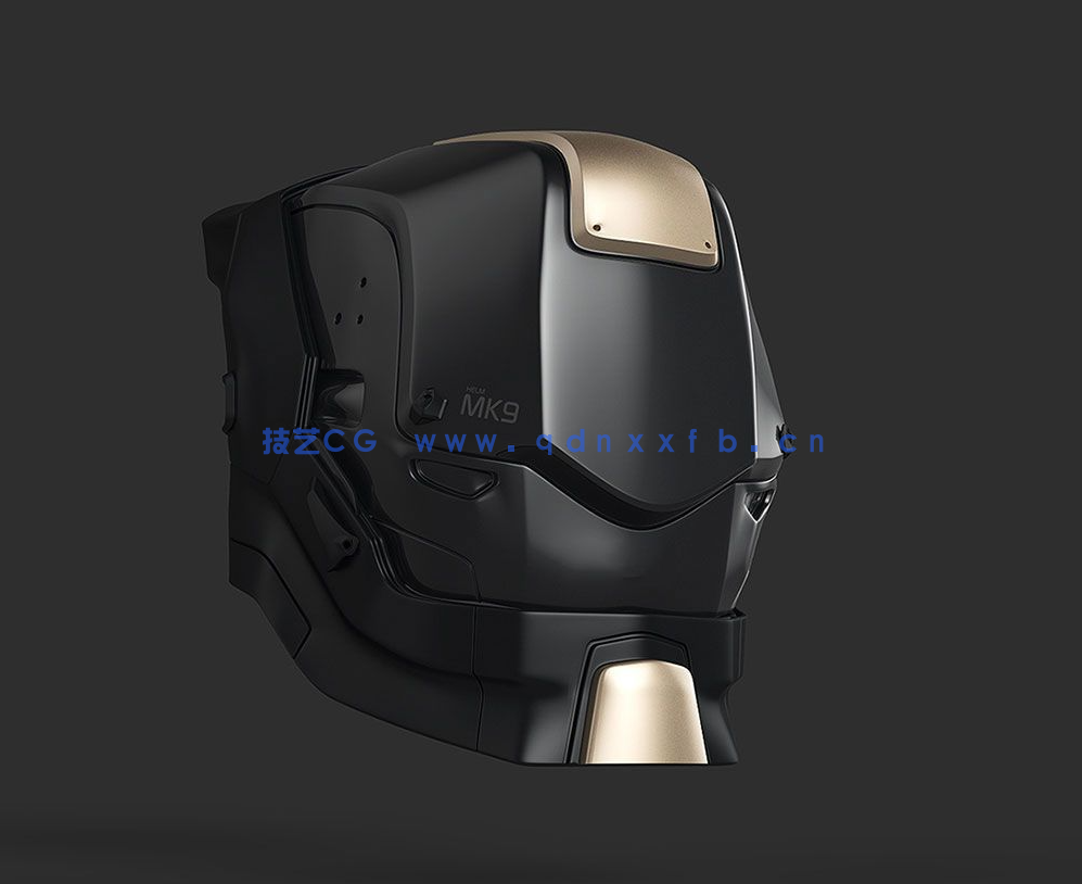C4D科幻头盔多边形建模&渲染教程(图2) C4D科幻头盔多边形建模&渲染教程(图2)