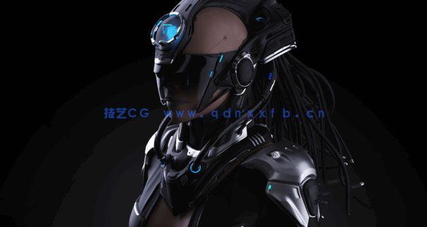 C4D科幻风格女性机甲建模布线渲染Arnold渲染器教程(图2)