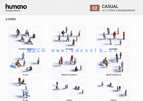 20个三维人物3D模型 Humano 3D people Vol.02 Casual(图3) 20个三维人物3D模型 Humano 3D people Vol.02 Casual(图3)