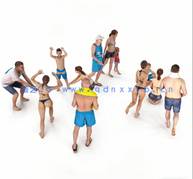 海滩人物3D模型(图4) 海滩人物3D模型(图4)