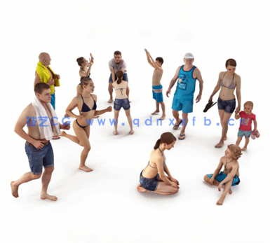 海滩人物3D模型(图5) 海滩人物3D模型(图5)