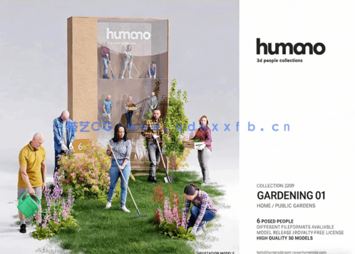 6个姿势3d人物模型Humano 3D- 2209 - Gardening 01(图6) 6个姿势3d人物模型Humano 3D- 2209 - Gardening 01(图6)