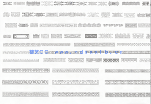 2026年最新中式雕花CAD图库CAD角花CAD角线CAD花格窗CAD镂空雕花窗(图3)