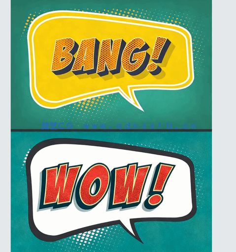 可爱卡通插画漫画风格艺术特效PSD字模(图1) 可爱卡通插画漫画风格艺术特效PSD字模(图1)