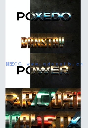 3D立体彩色金属质感艺术特效PSD字模第九季(图3)