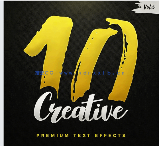 十组创意闪亮金色高贵质感艺术特效PSD字模第五季(图1)