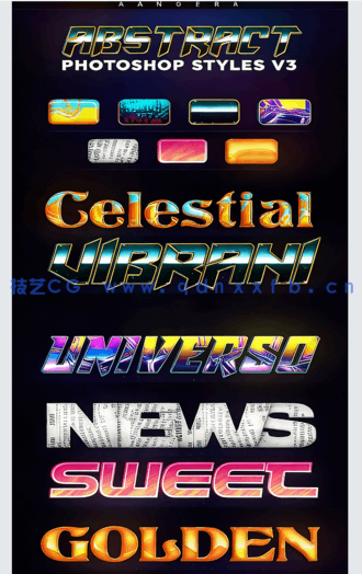 炫酷撞色文字印刷艺术特效PSD字模第三季(图3)