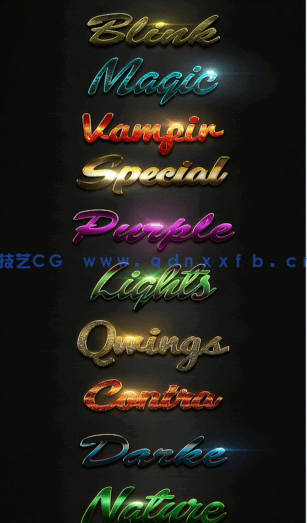 十组创意闪亮金色高贵质感艺术特效PSD字模第三季(图2) 十组创意闪亮金色高贵质感艺术特效PSD字模第三季(图2)