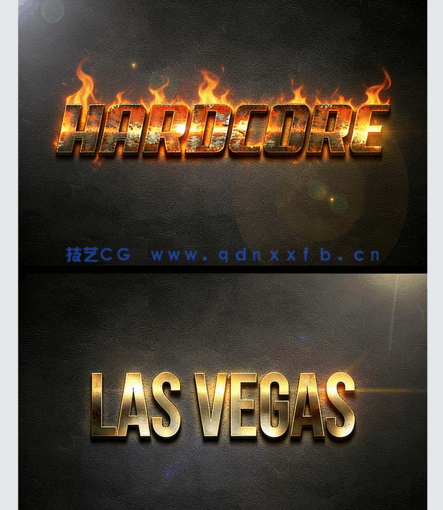 3D闪耀金属质感光晕艺术特效PSD字模第二季(图4)