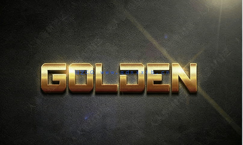 3D闪耀金属质感光晕艺术特效PSD字模第十季(图2)