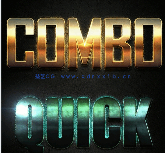 10组专业金属光泽文字艺术特效PSD字模第五季(图1)