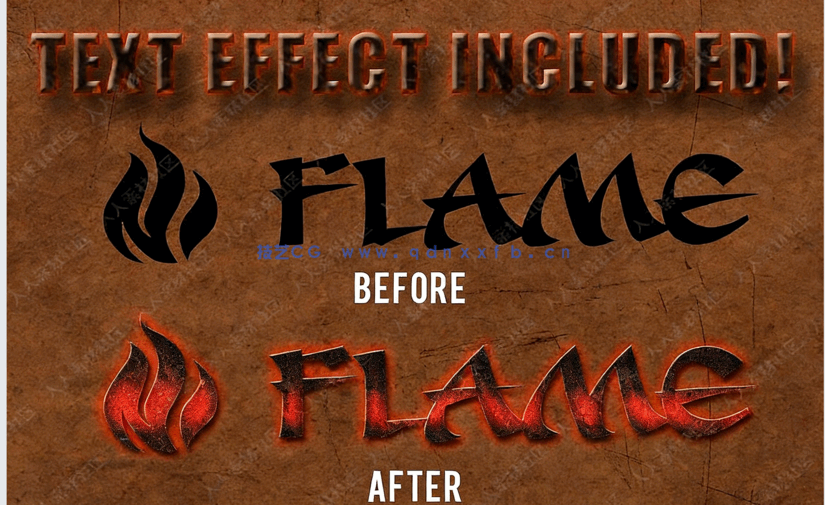 12种高质量烟雾火焰特效PSD字模(图2) 12种高质量烟雾火焰特效PSD字模(图2)