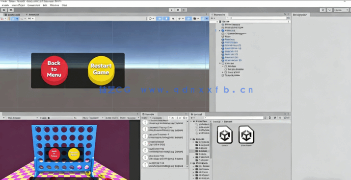 Unity 3D四子棋游戏完整实例制作流程视频教程(图4) Unity 3D四子棋游戏完整实例制作流程视频教程(图4)