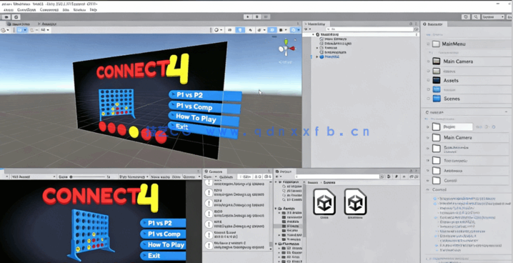 Unity 3D四子棋游戏完整实例制作流程视频教程(图1) Unity 3D四子棋游戏完整实例制作流程视频教程(图1)