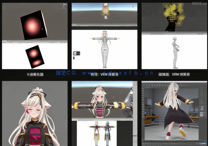 可爱美少女虚拟主播角色完整制作工作流程视频教程 (图2) 可爱美少女虚拟主播角色完整制作工作流程视频教程 (图2)