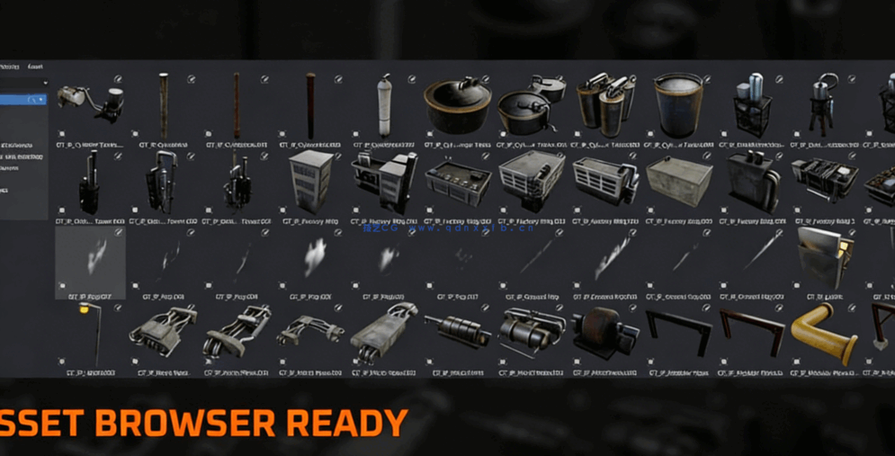 [建筑景观] 工业废墟风机械美学模块化建筑环境场景资产包3D模型(图4)