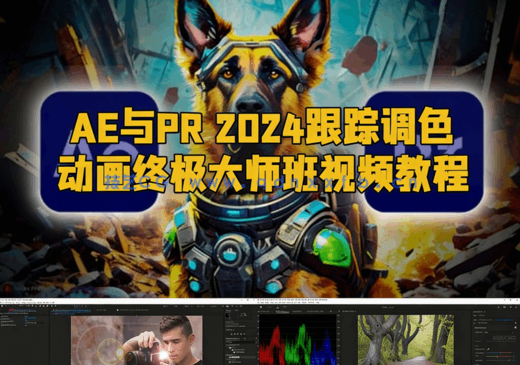 AE与PR 2024跟踪调色动画终极大师班视频教程(图1) AE与PR 2024跟踪调色动画终极大师班视频教程(图1)