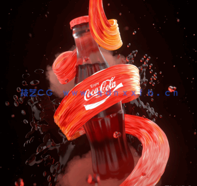 C4D+Octane渲染器创建抽象可口可乐海报教程(图1) C4D+Octane渲染器创建抽象可口可乐海报教程(图1)