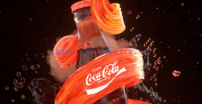 C4D+Octane渲染器创建抽象可口可乐海报教程(图2) C4D+Octane渲染器创建抽象可口可乐海报教程(图2)