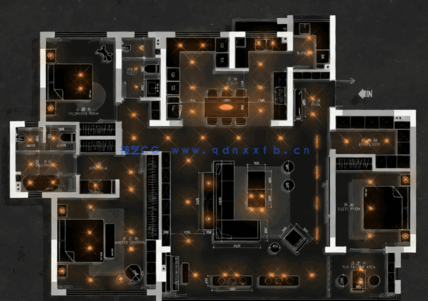 PS灯光彩平设计简约模板(图5)