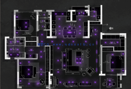 PS灯光彩平设计简约模板(图7)