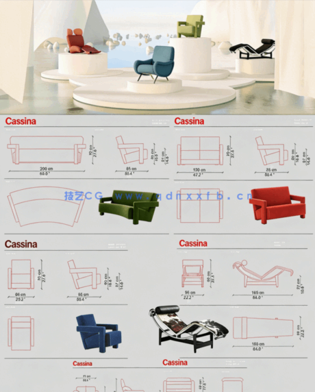 国外家居品牌CASSINA家具CAD图块+PSD分层素材+3D模型(图1) 国外家居品牌CASSINA家具CAD图块+PSD分层素材+3D模型(图1)