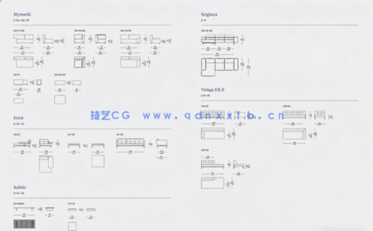 国外家居品牌CASSINA家具CAD图块+PSD分层素材+3D模型(图6) 国外家居品牌CASSINA家具CAD图块+PSD分层素材+3D模型(图6)