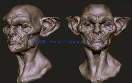 Zbrush兽人半身像概念艺术雕刻技术训练视频教程(图2) Zbrush兽人半身像概念艺术雕刻技术训练视频教程(图2)