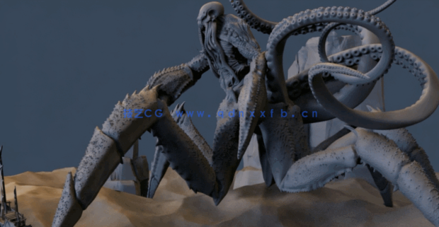 Zbrush邪恶海怪角色数字雕刻设计视频教程 (图2) Zbrush邪恶海怪角色数字雕刻设计视频教程 (图2)