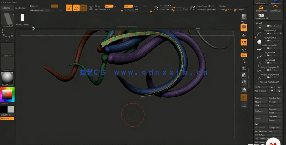 Zbrush邪恶海怪角色数字雕刻设计视频教程 (图5) Zbrush邪恶海怪角色数字雕刻设计视频教程 (图5)