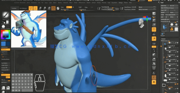 Zbrush从头开始学习3D角色雕刻技术视频教程(图4) Zbrush从头开始学习3D角色雕刻技术视频教程(图4)