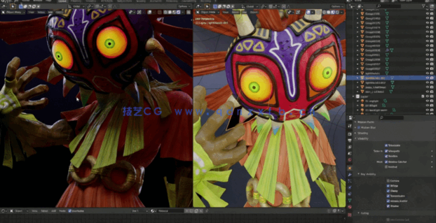Zbrush塞尔达传说游戏马约拉面具雕刻制作流程视频教程(图5) Zbrush塞尔达传说游戏马约拉面具雕刻制作流程视频教程(图5)