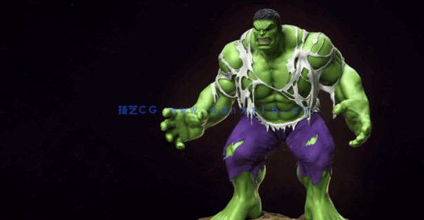 Zbrush超级英雄绿巨人完整雕刻制作训练视频教程 (图3) Zbrush超级英雄绿巨人完整雕刻制作训练视频教程 (图3)