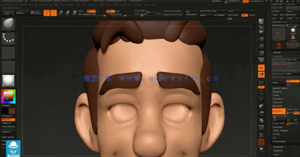 Zbrush角色头像雕刻与重新拓扑技术训练视频教程(图2) Zbrush角色头像雕刻与重新拓扑技术训练视频教程(图2)