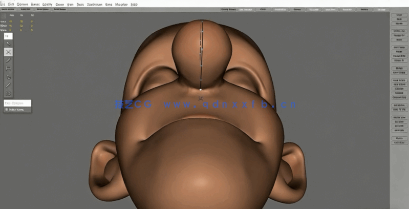 Zbrush角色头像雕刻与重新拓扑技术训练视频教程(图4) Zbrush角色头像雕刻与重新拓扑技术训练视频教程(图4)