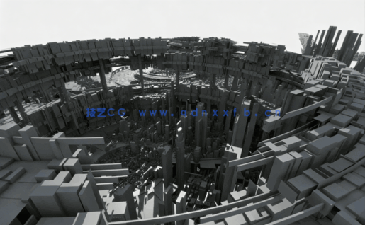 C4D+PS快速创建大型城市教程(图5) C4D+PS快速创建大型城市教程(图5)