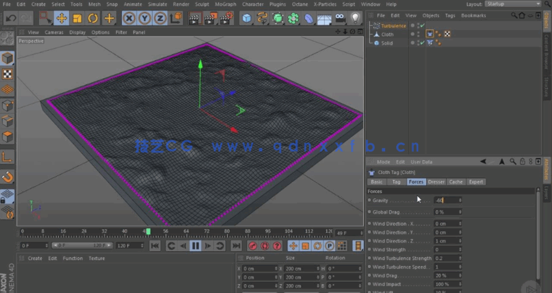 C4D+AE高级模拟油漆起泡风干掉皮布料撕裂教程 (图4) C4D+AE高级模拟油漆起泡风干掉皮布料撕裂教程 (图3)