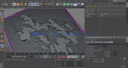 C4D+AE高级模拟油漆起泡风干掉皮布料撕裂教程 (图6) C4D+AE高级模拟油漆起泡风干掉皮布料撕裂教程 (图5)
