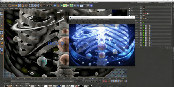C4D+Octane渲染器创造人体宇宙科幻特效合成教程(图3) C4D+Octane渲染器创造人体宇宙科幻特效合成教程(图3)