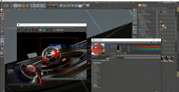 C4D+AE制作华丽足球开场体育电视节目栏目包装教程(图3) C4D+AE制作华丽足球开场体育电视节目栏目包装教程(图3)