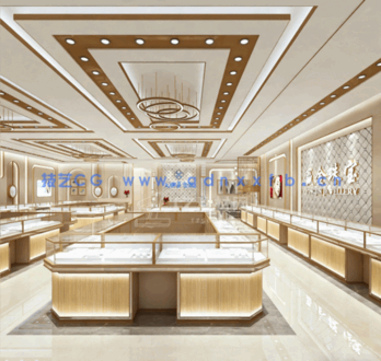 9套珠宝店CAD首饰店CAD黄金店CAD珠宝专卖店CAD玉器店CAD金店CAD珠宝店效果图(图2)