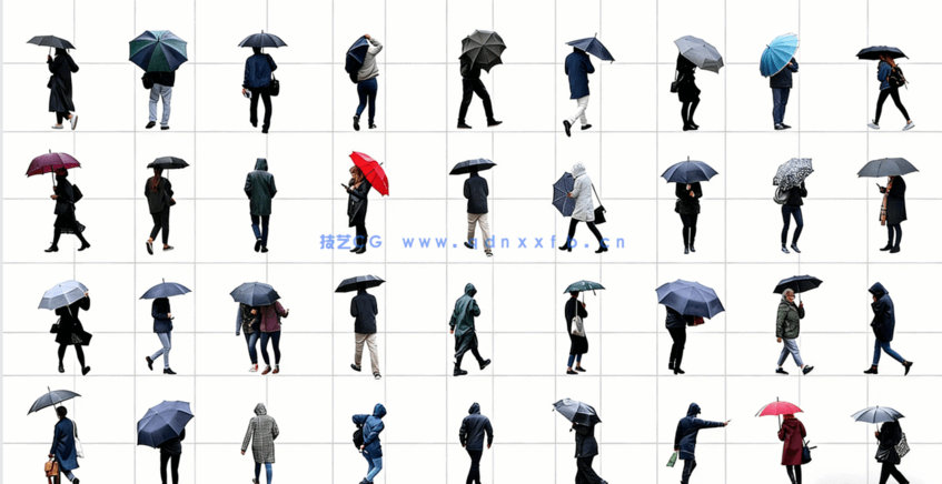 5495张建筑可视化2D人物图片PSD素材合集(图5)