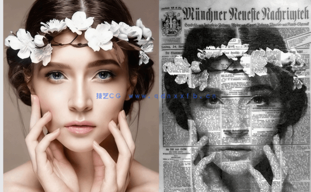 新闻黑白报纸纹理效果人像PSD模板(图3) 新闻黑白报纸纹理效果人像PSD模板(图3)