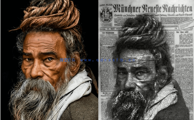 新闻黑白报纸纹理效果人像PSD模板(图5) 新闻黑白报纸纹理效果人像PSD模板(图5)