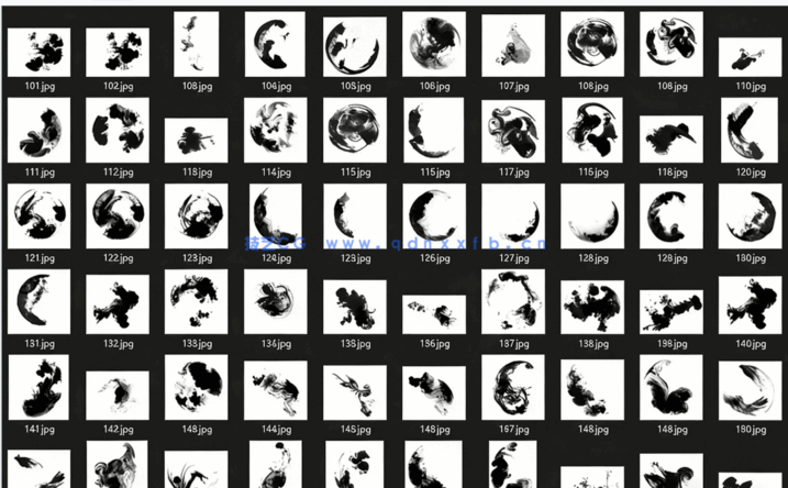  Photoshop188款免扣泼墨水墨素材集(图2)