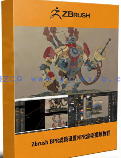 Zbrush BPR滤镜设置NPR渲染视频教程 附BPR文件 (图1) Zbrush BPR滤镜设置NPR渲染视频教程 附BPR文件 (图1)