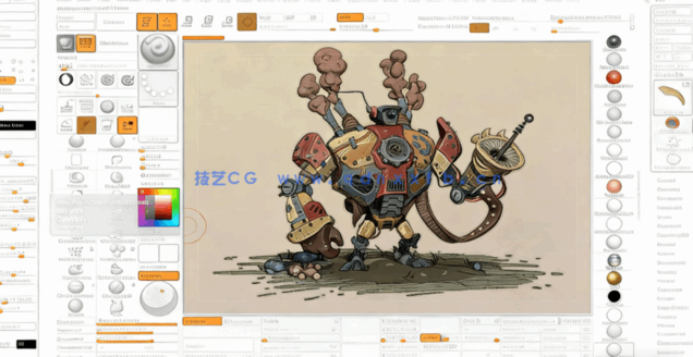 Zbrush BPR滤镜设置NPR渲染视频教程 附BPR文件 (图2) Zbrush BPR滤镜设置NPR渲染视频教程 附BPR文件 (图2)