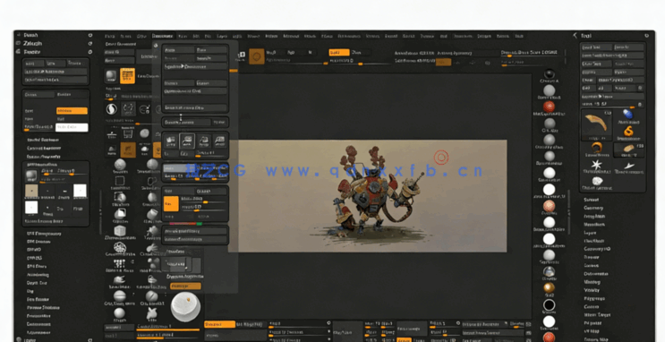 Zbrush BPR滤镜设置NPR渲染视频教程 附BPR文件 (图4) Zbrush BPR滤镜设置NPR渲染视频教程 附BPR文件 (图4)