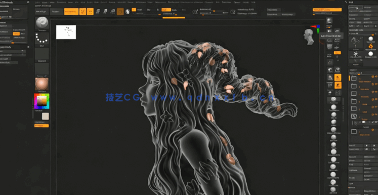 Zbrush从概念草图到3D打印雕塑工作流程视频教程 (图4) Zbrush从概念草图到3D打印雕塑工作流程视频教程 (图4)